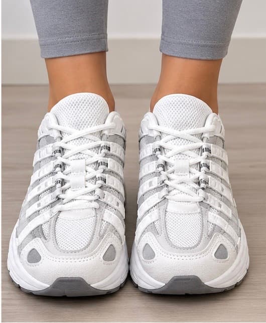 Sneakers λευκο γκρι