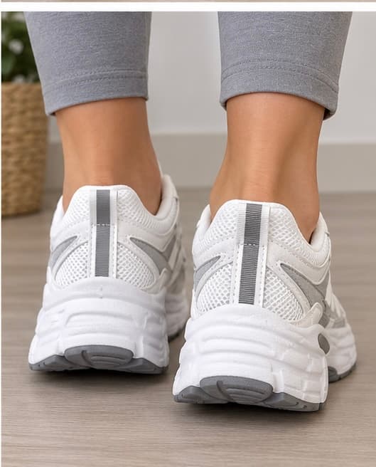 Sneakers λευκο γκρι